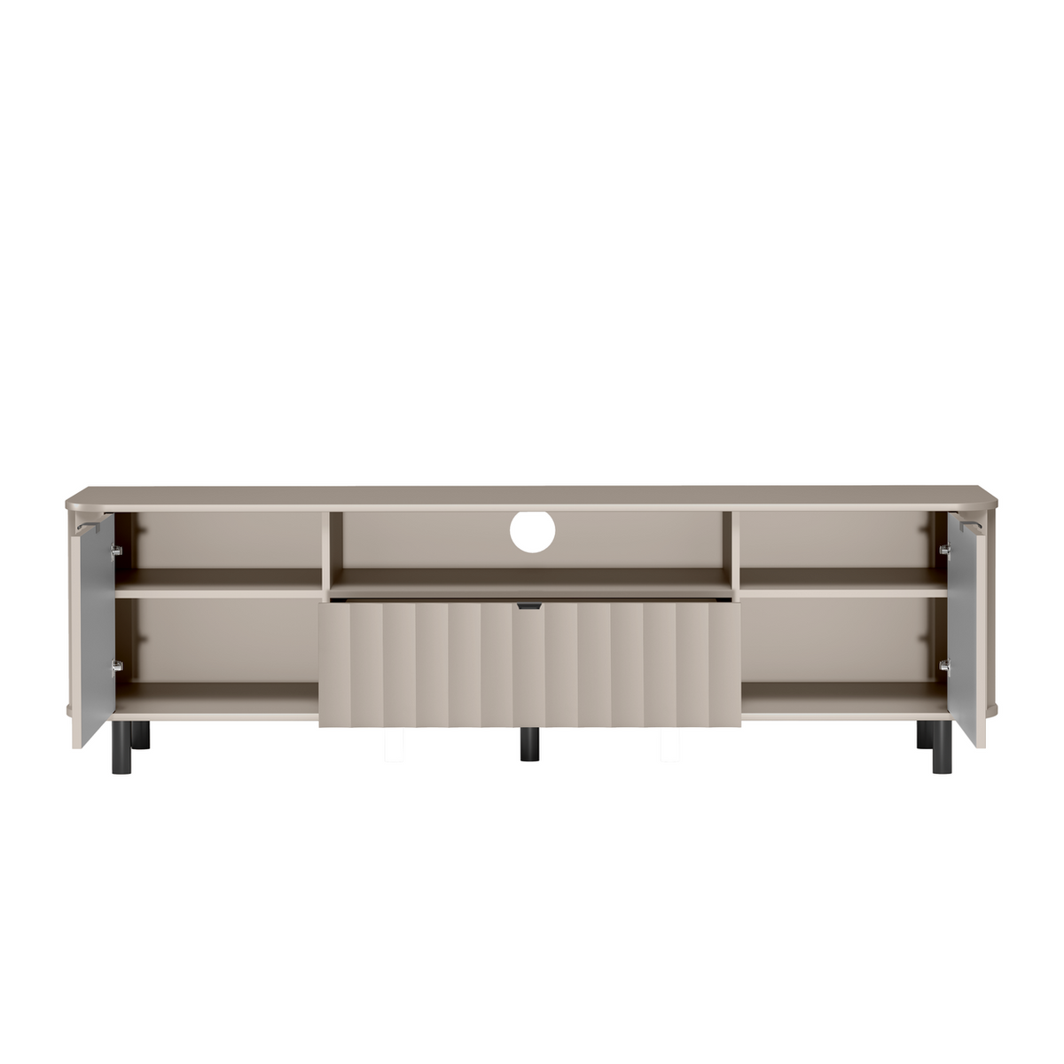 TELUNEO TV-Board 196 cm – Lehmgrau-Dekor – Weitere Ansicht