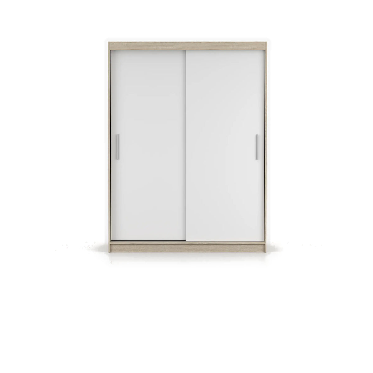 VISTA 04 Schwebetürenschrank 150 cm ohne Spiegel – Sonoma - Weiß