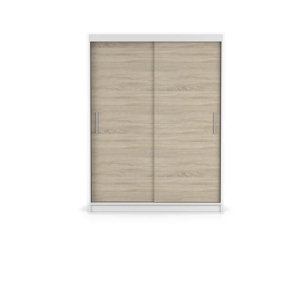 VISTA 04 Schwebetürenschrank 150 cm ohne Spiegel – Weiß - Sonoma