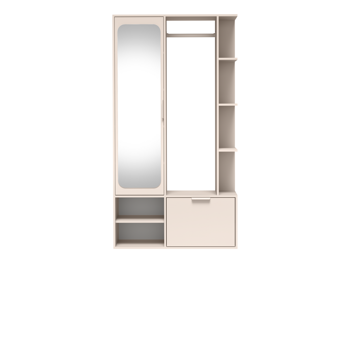 VORUNEO Garderobe 100 cm – Kaschmir-Dekor – Vorderansicht