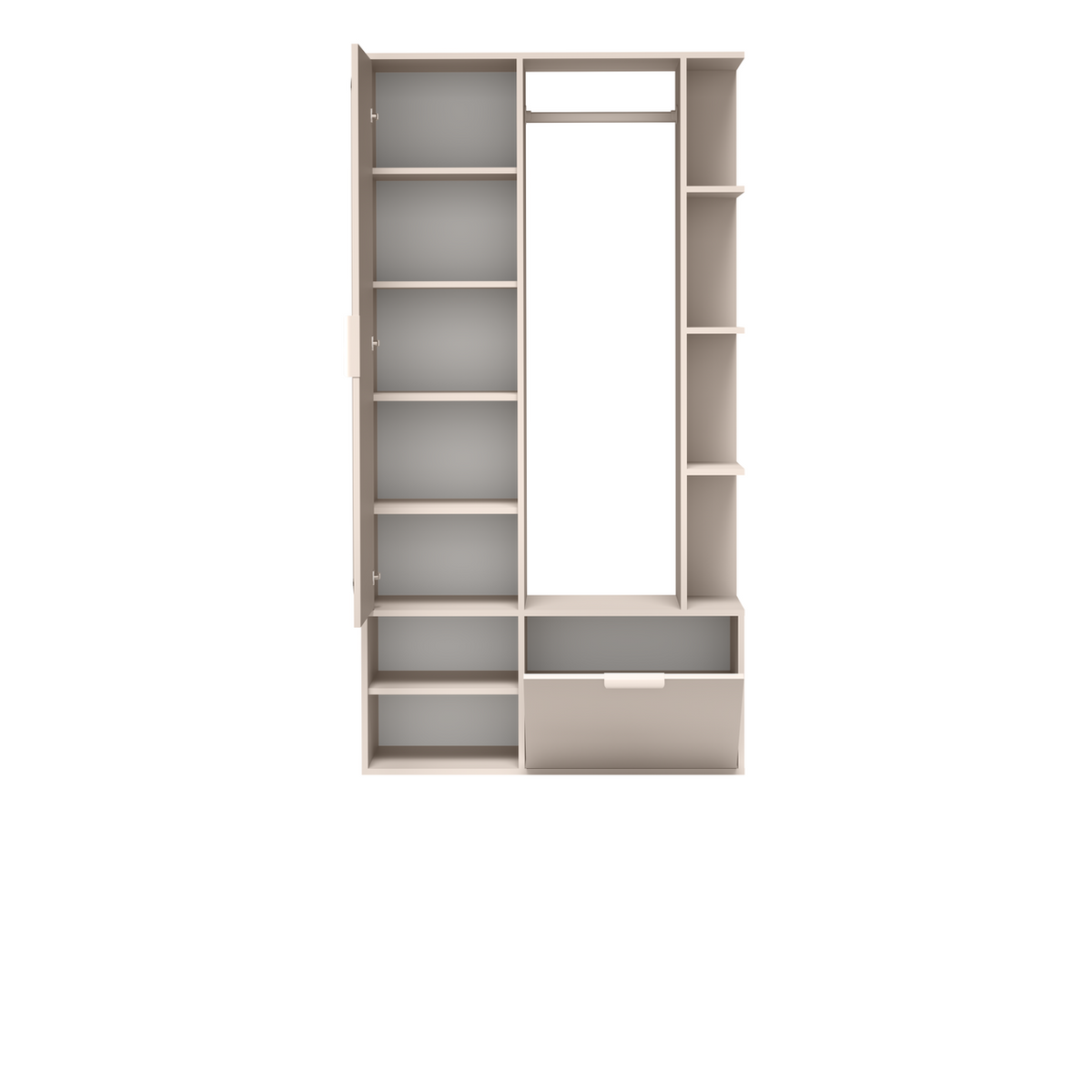 VORUNEO Garderobe 100 cm – Kaschmir-Dekor – Weitere Ansicht