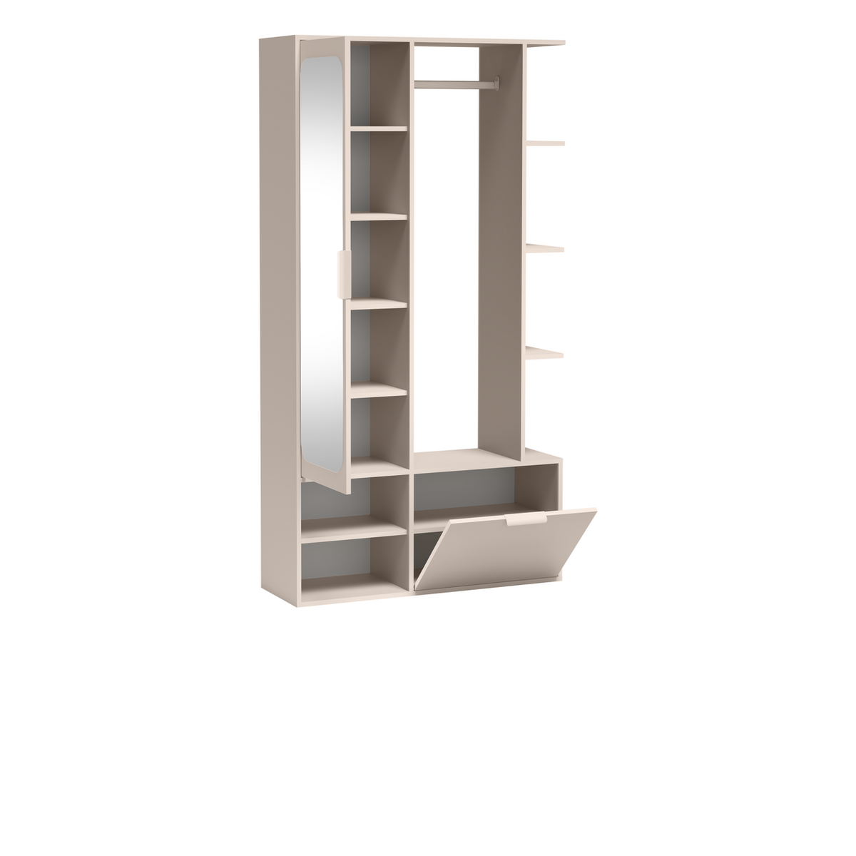VORUNEO Garderobe 100 cm – Kaschmir-Dekor – Weitere Ansicht