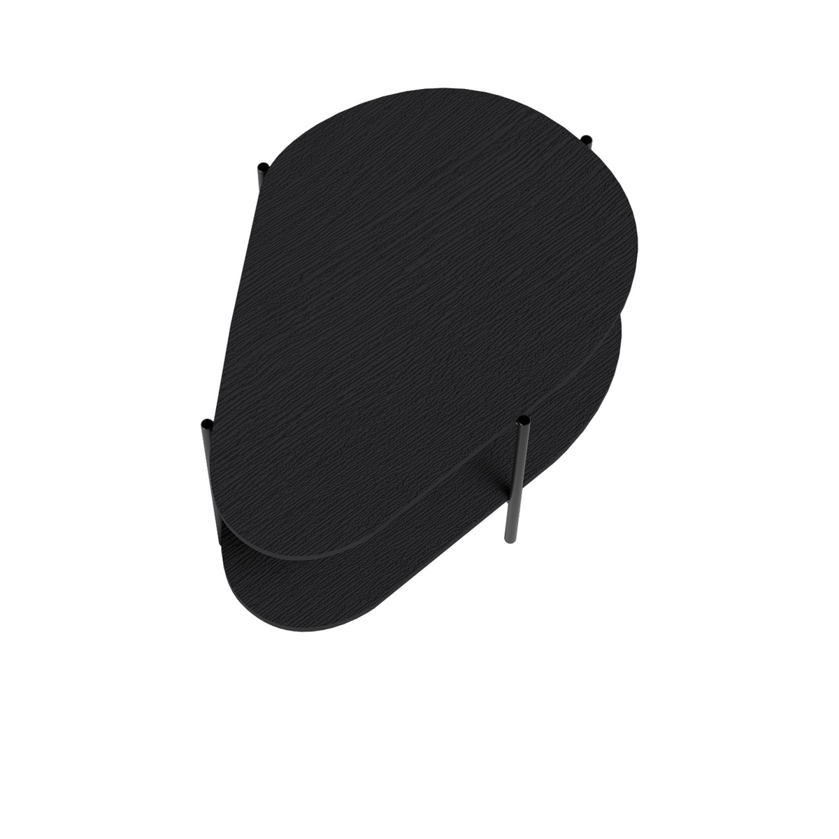 ZELUNEO Couchtisch 90 cm – Schwarz-Dekor – Weitere Ansicht