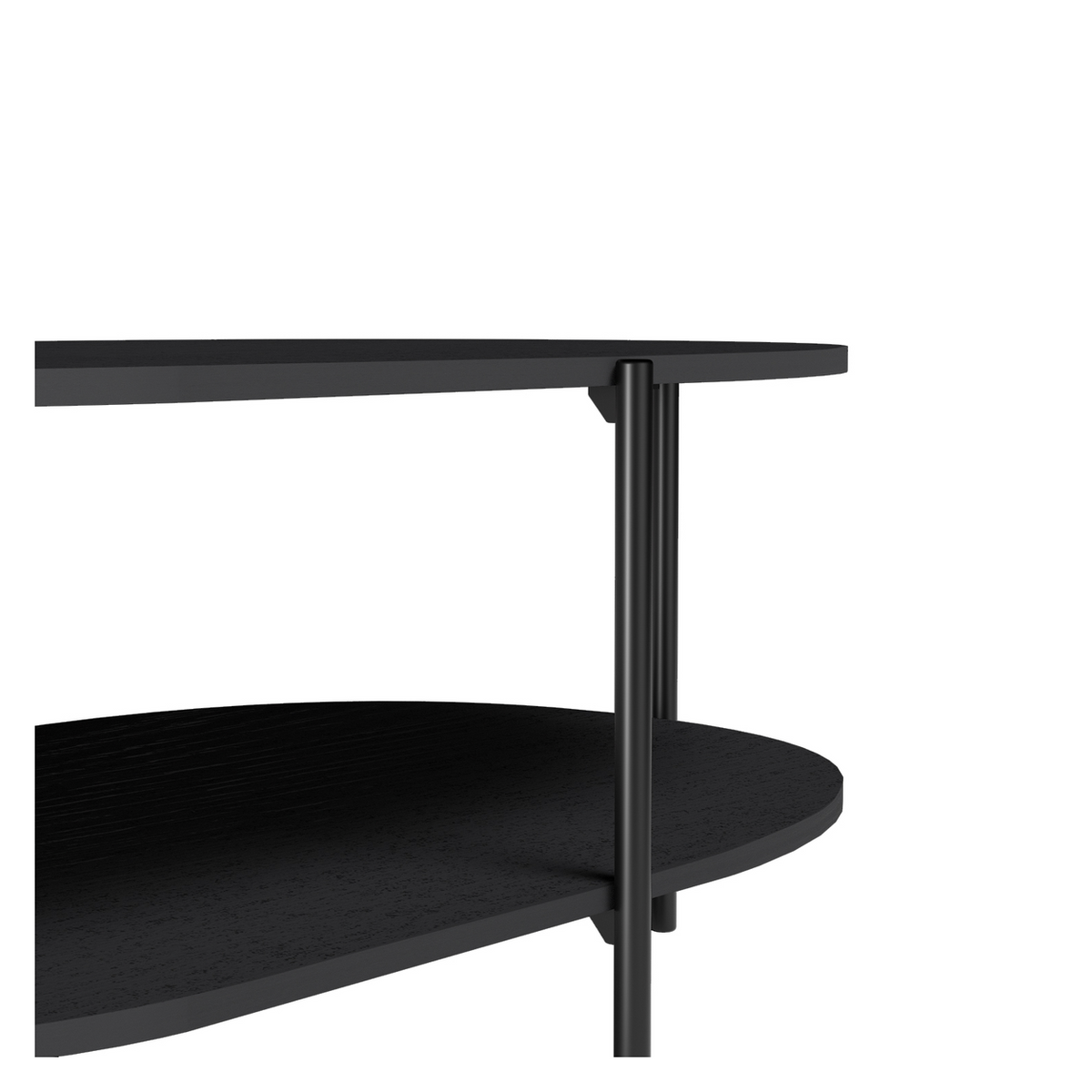 ZELUNEO Couchtisch 90 cm – Schwarz-Dekor – Weitere Ansicht