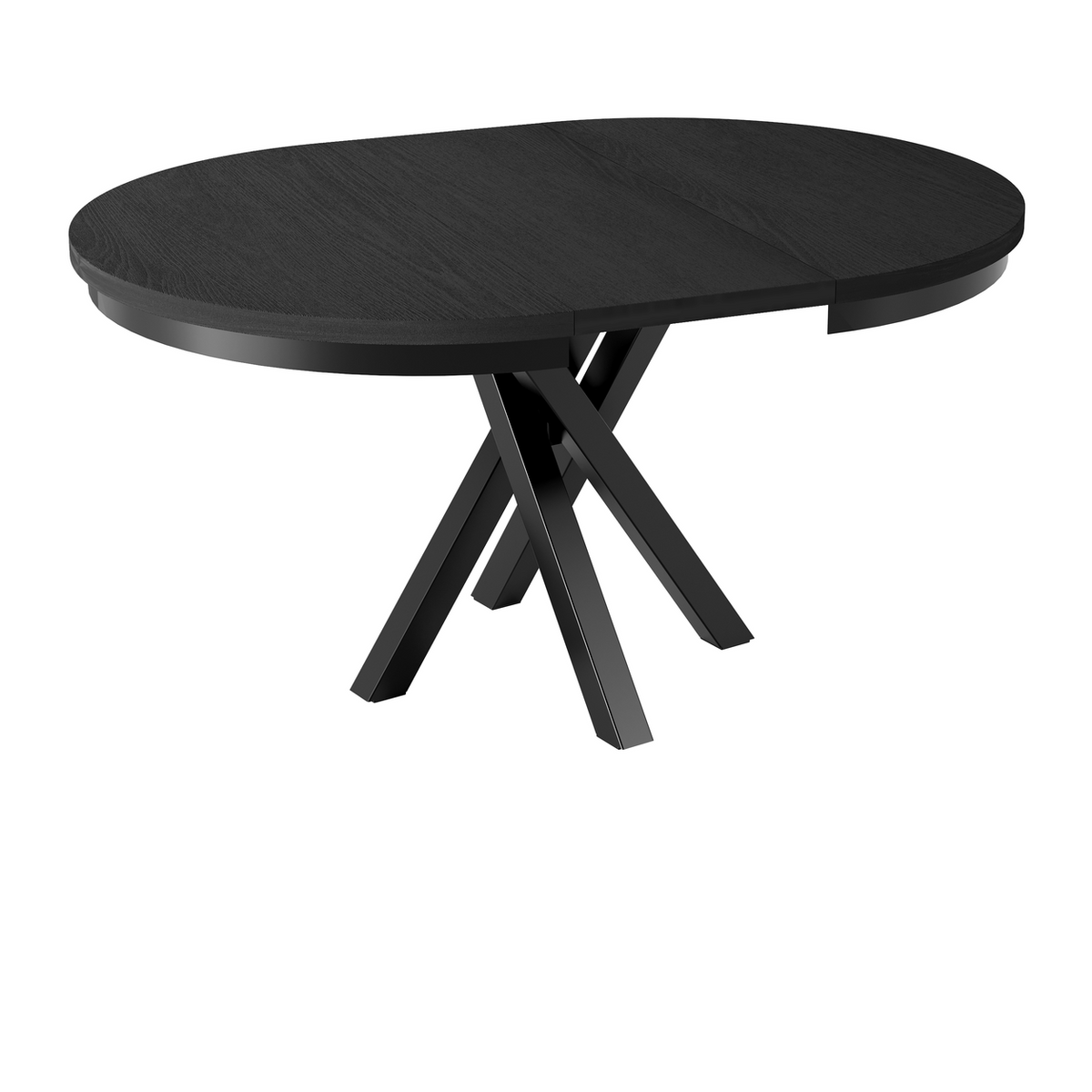 ZELUNEO Esstisch 100–140 cm – Schwarz-Dekor – Weitere Ansicht