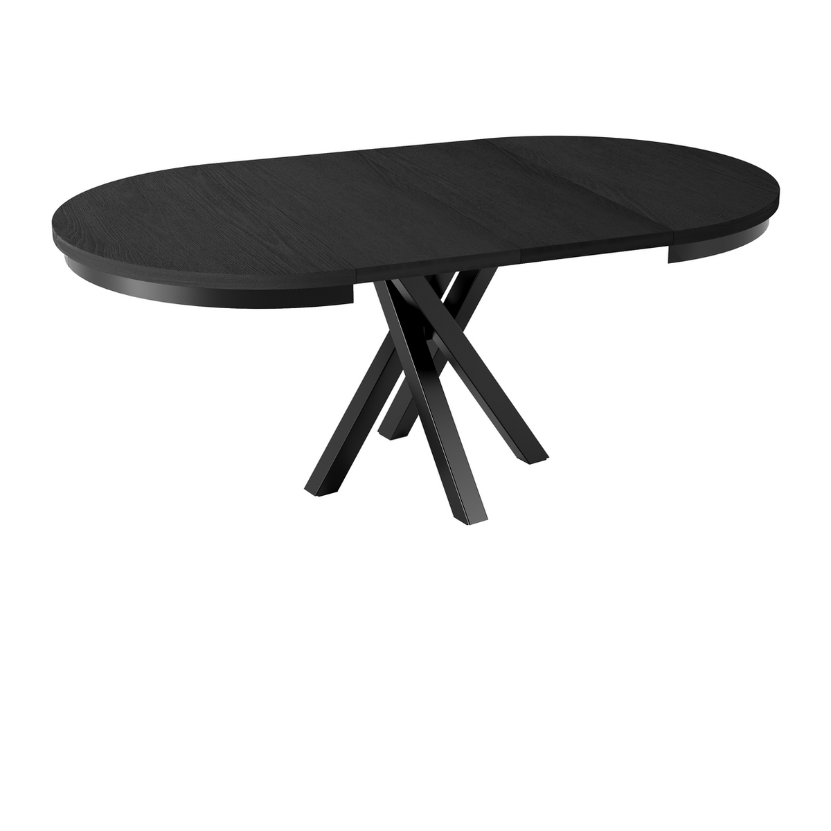 ZELUNEO Esstisch 100–140 cm – Schwarz-Dekor – Weitere Ansicht