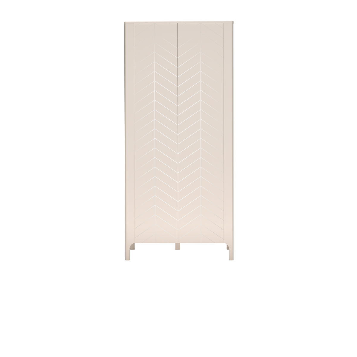 ZELUNEO Kleiderschrank 90 cm – Kaschmir-Dekor – Vorderansicht