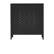 ZELUNEO Kommode 103 cm – Schwarz-Dekor – Vorderansicht