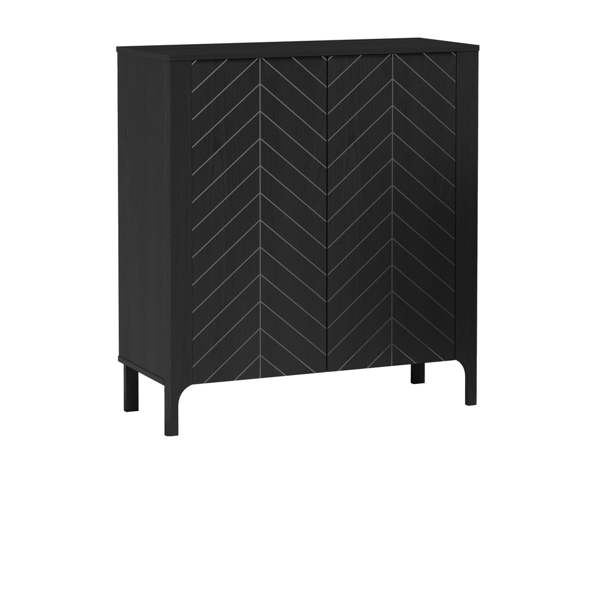 ZELUNEO Kommode 103 cm – Schwarz-Dekor – Weitere Ansicht