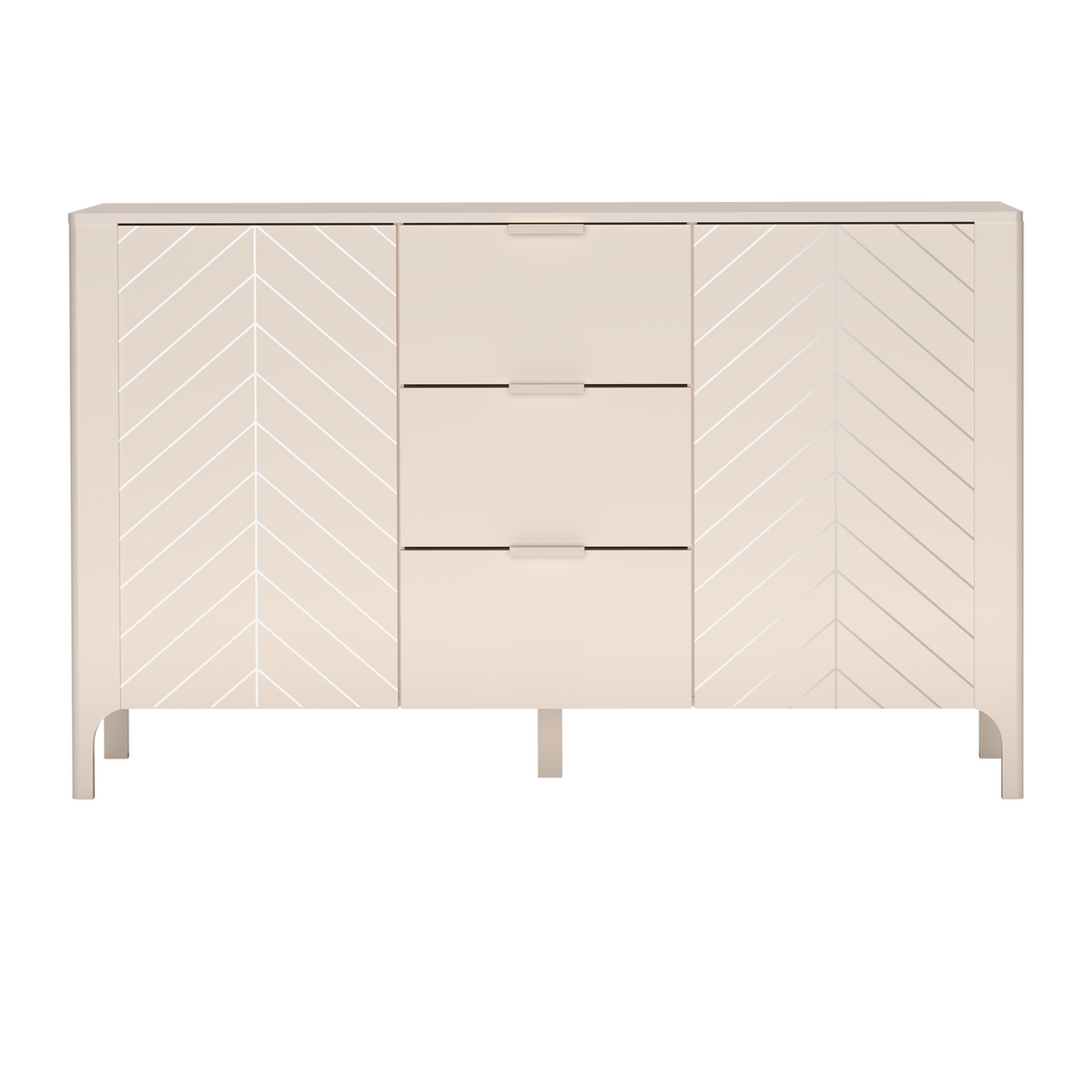 ZELUNEO Kommode 153 cm – Kaschmir-Dekor – Vorderansicht