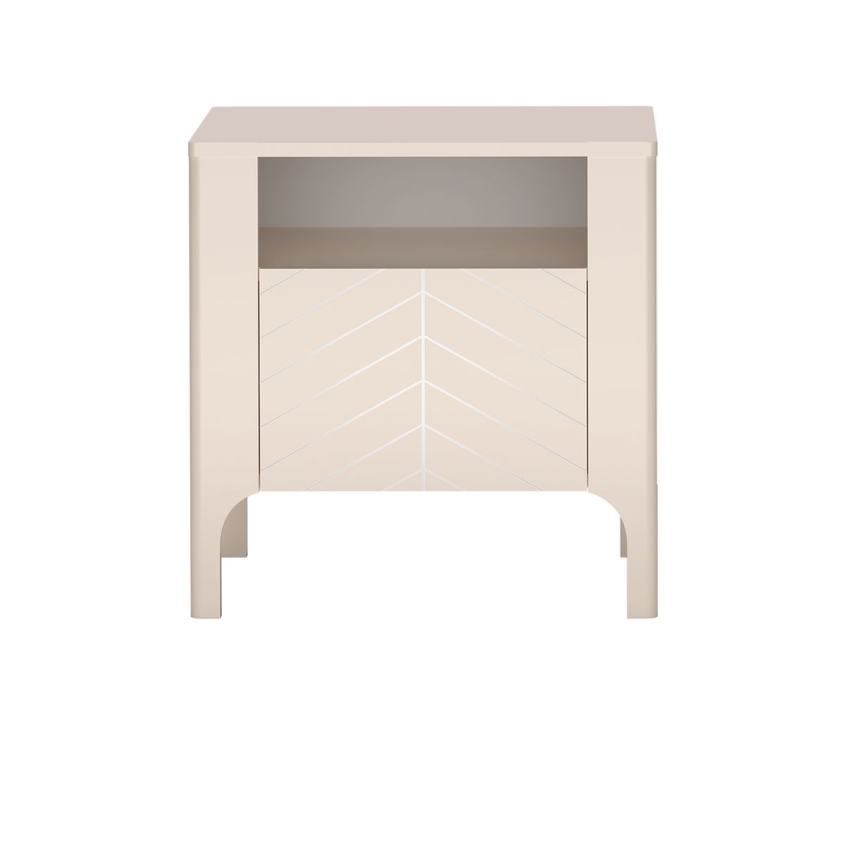 ZELUNEO Nachttisch 54 cm – Kaschmir-Dekor – Vorderansicht