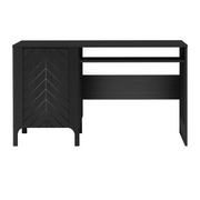 ZELUNEO Schreibtisch 135 cm – Schwarz-Dekor – Vorderansicht