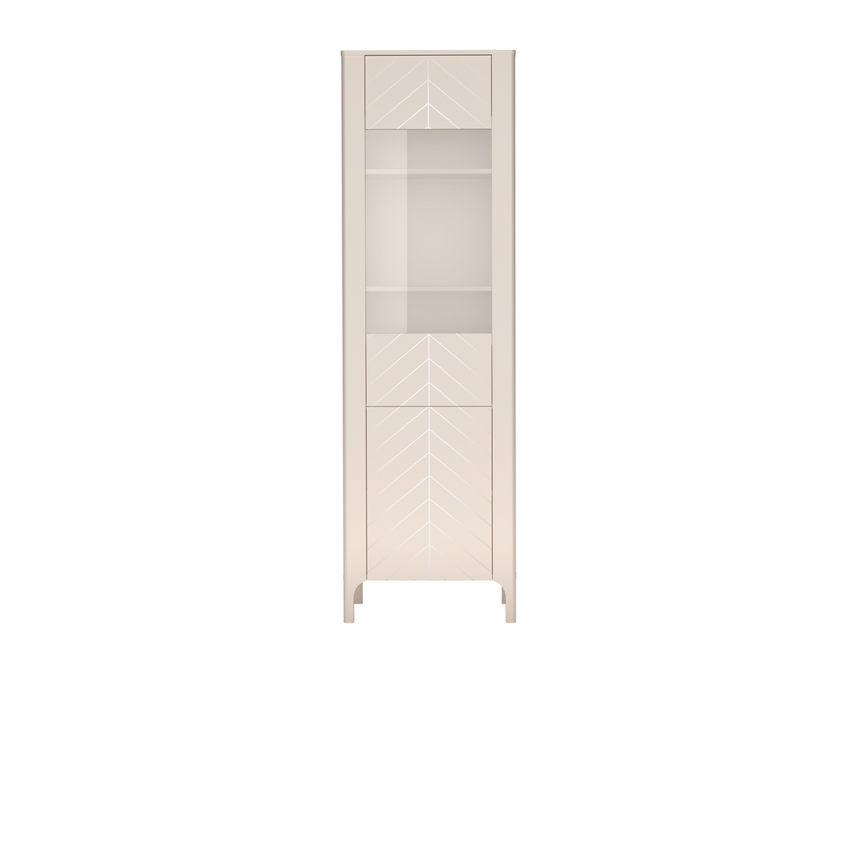 ZELUNEO Vitrine 60 cm – Kaschmir-Dekor – Vorderansicht