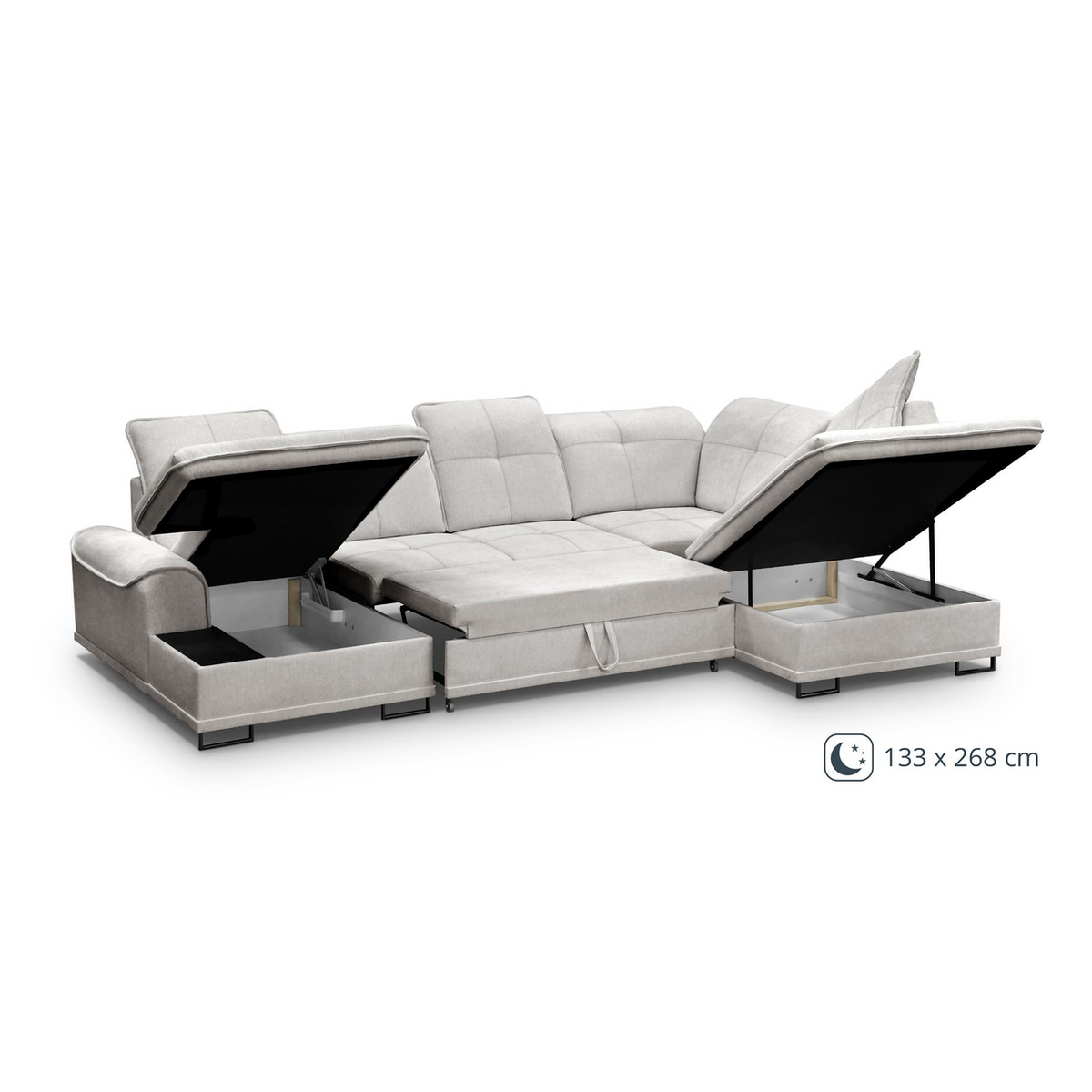 DARUNEO U-Sofa – ROSARIO 451 – Ansicht