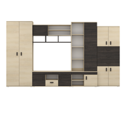 NELLY Wohnwand 350 cm mit TV-Lowboard – Esche / Canterbury – Hauptansicht