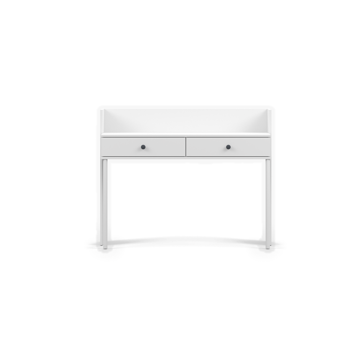 OLAF Schminktisch 120 cm – Farbvariante – Weiß / Anthrazit