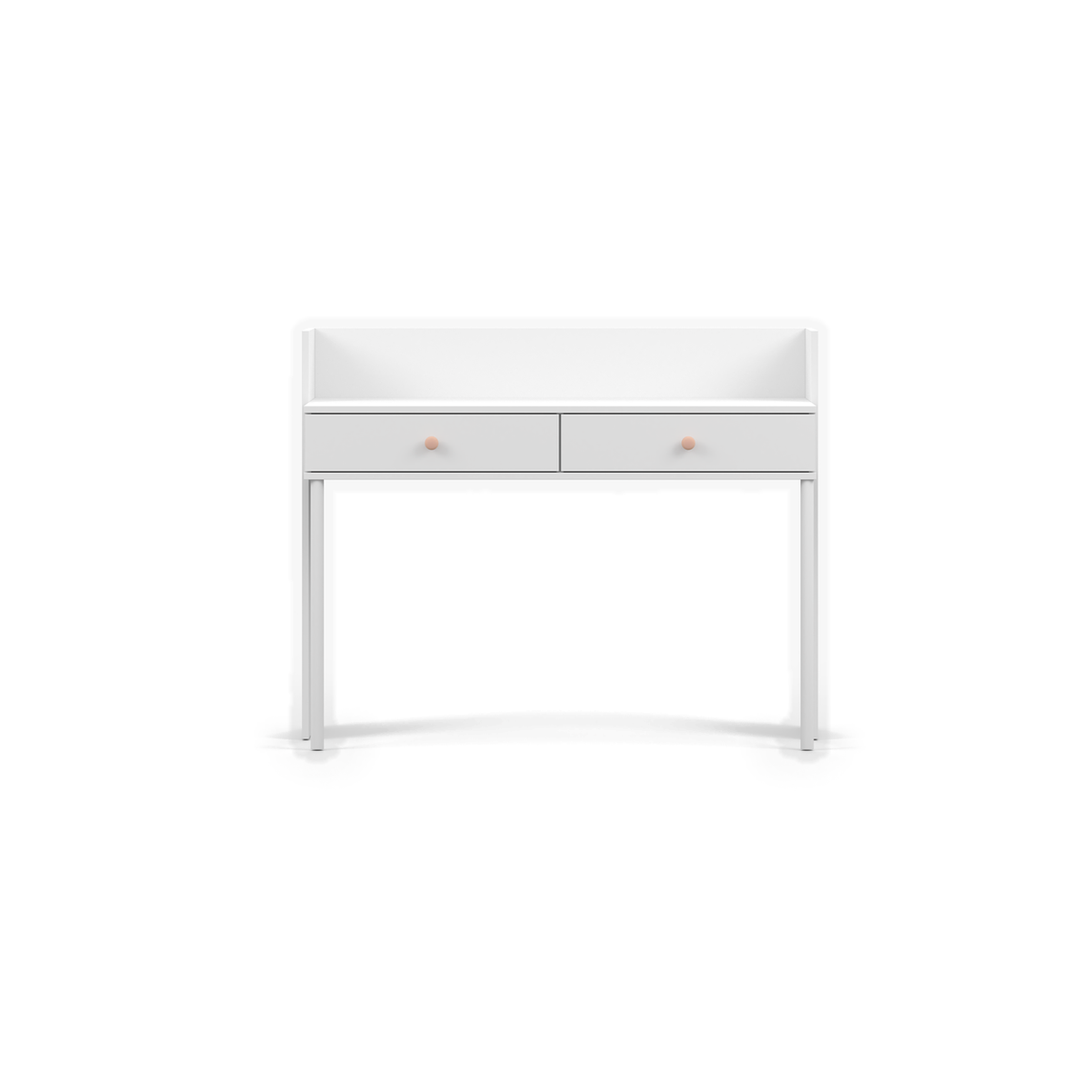 OLAF Schminktisch 120 cm – Farbvariante – Weiß / Rosa