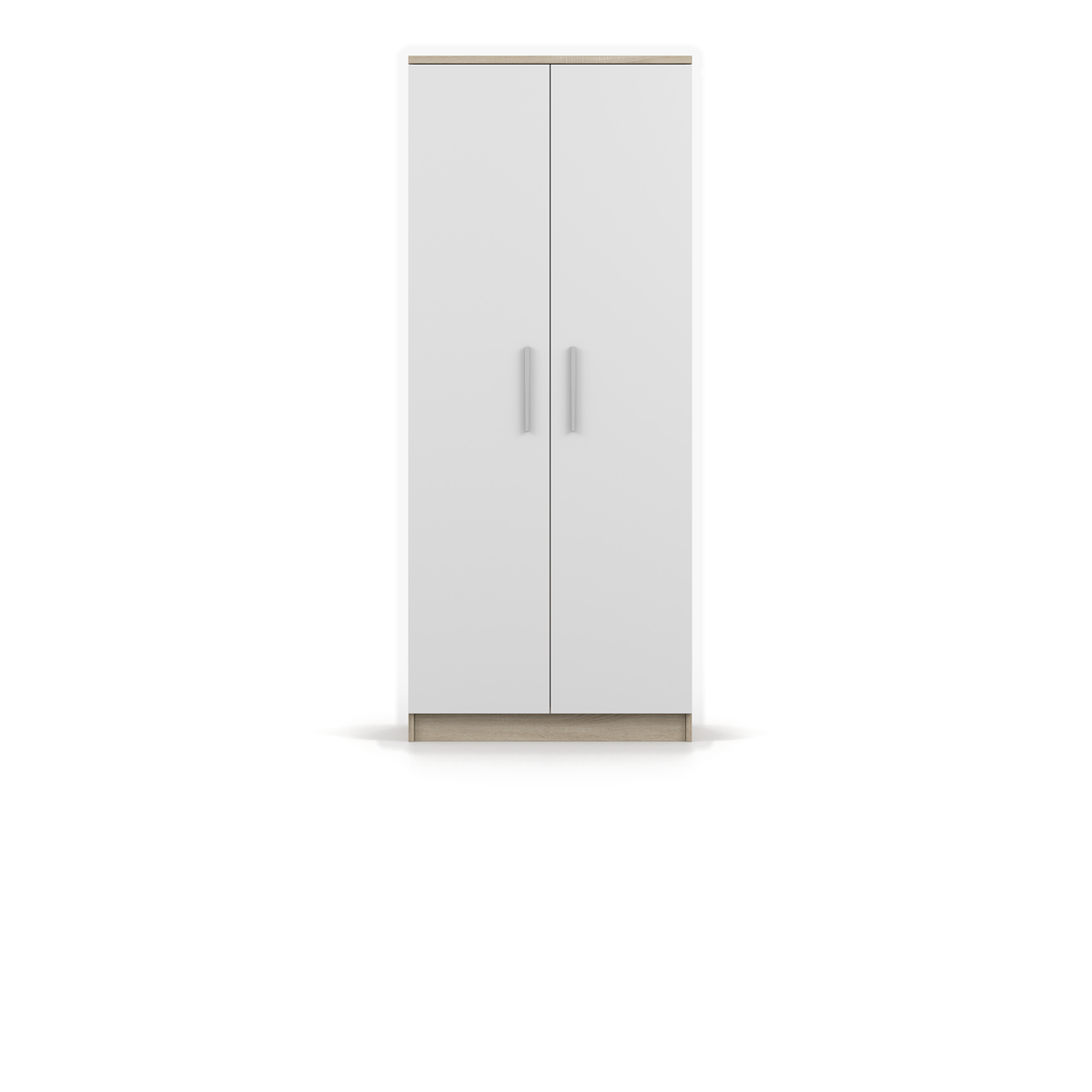 OMEGA Kleiderschrank 2D 80 cm – Farbvariante – Sonoma / Weiß