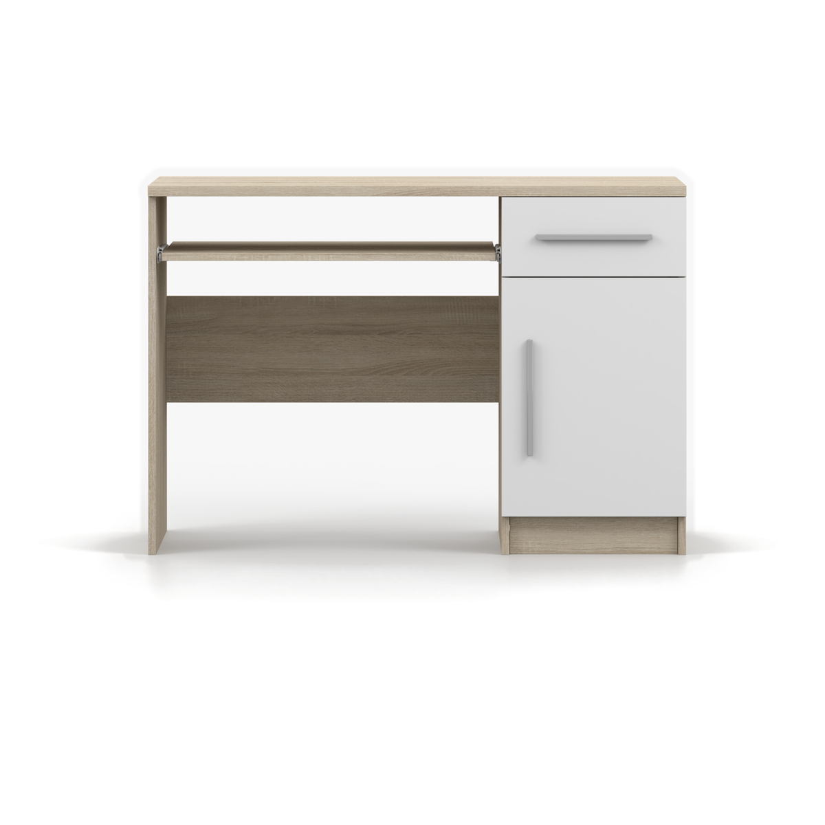 OMEGA Schreibtisch 110 cm – Farbvariante – Sonoma / Weiß