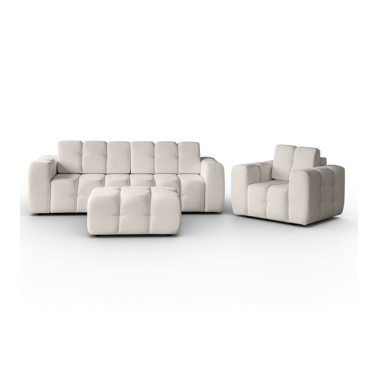 ORUNELA Polstergarnitur 3+1+Hocker – RAVEN 22 – Ansicht