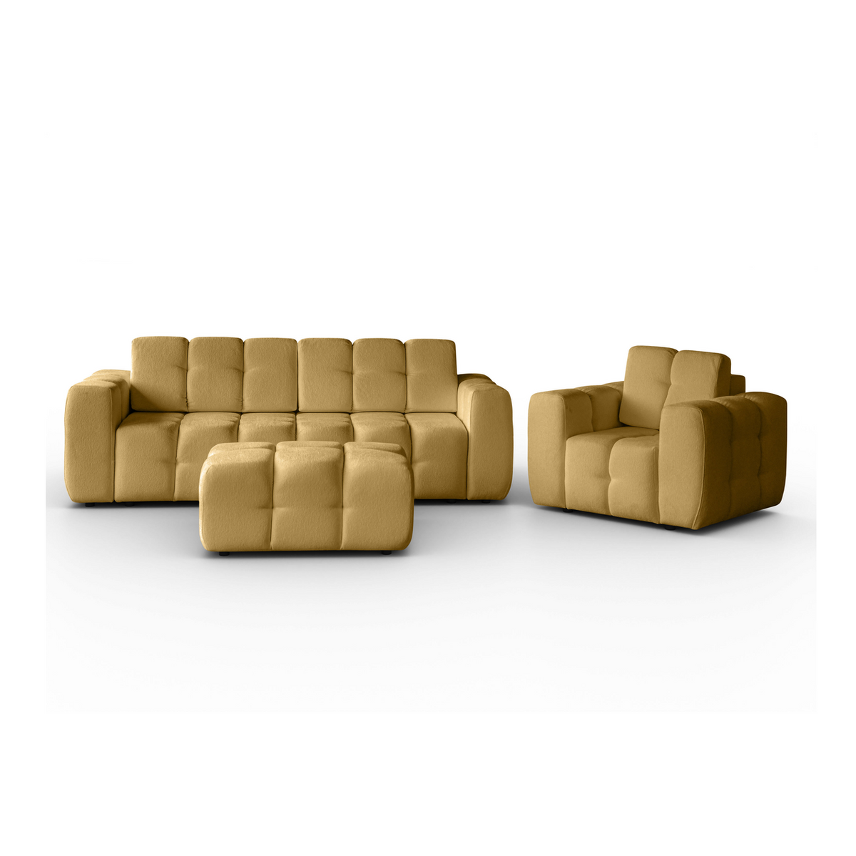 ORUNELA Polstergarnitur 3+1+Hocker – RAVEN 66 – Gesamtansicht
