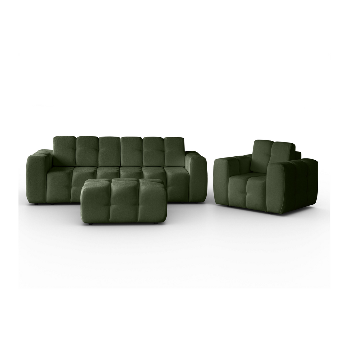 ORUNELA Polstergarnitur 3+1+Hocker – RAVEN 78 – Gesamtansicht