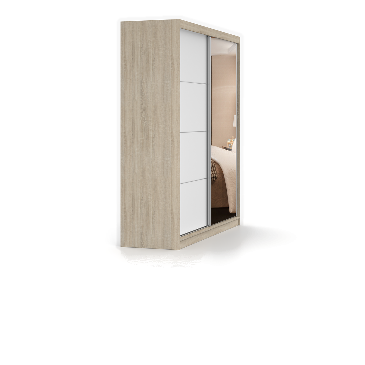 POLA 42 Schwebetürenschrank 203 cm mit Spiegel – Ansicht