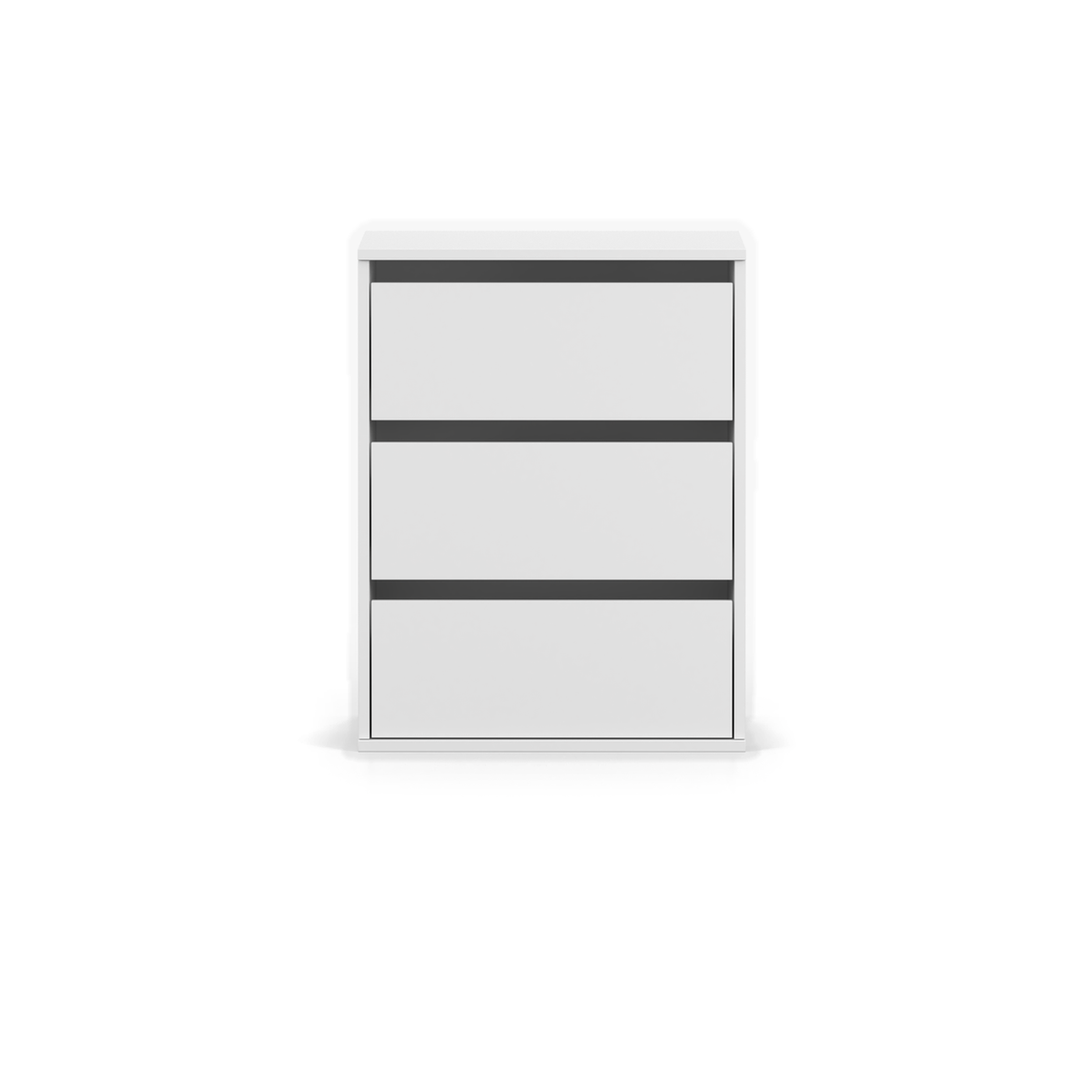 Schrank-Schubladeneinsatz 55 cm – 3 Schubladen – Farbvariante – Weiß
