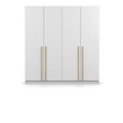 SEVILLA Kleiderschrank 4D 200 cm – Weiß – Hauptansicht