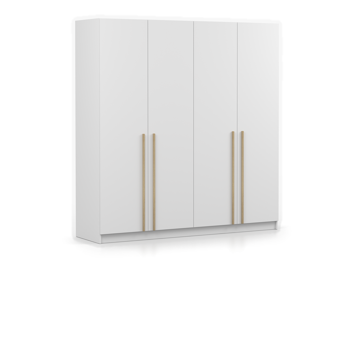 SEVILLA Kleiderschrank 4D 200 cm – Weiß – Ansicht