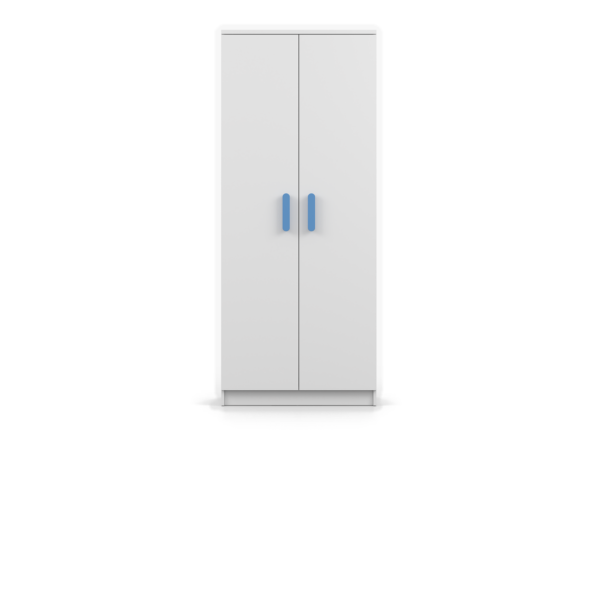 SMYK Kleiderschrank 2D 80 cm – Farbvariante – Weiß / Blau