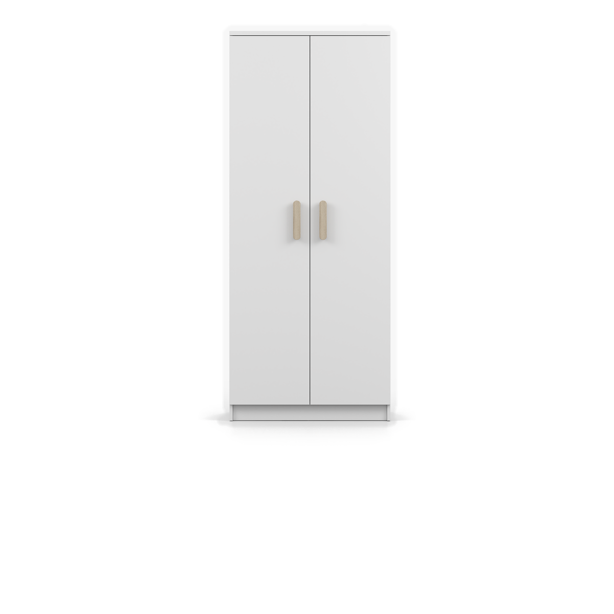 SMYK Kleiderschrank 2D 80 cm – Farbvariante – Weiß / Sonoma