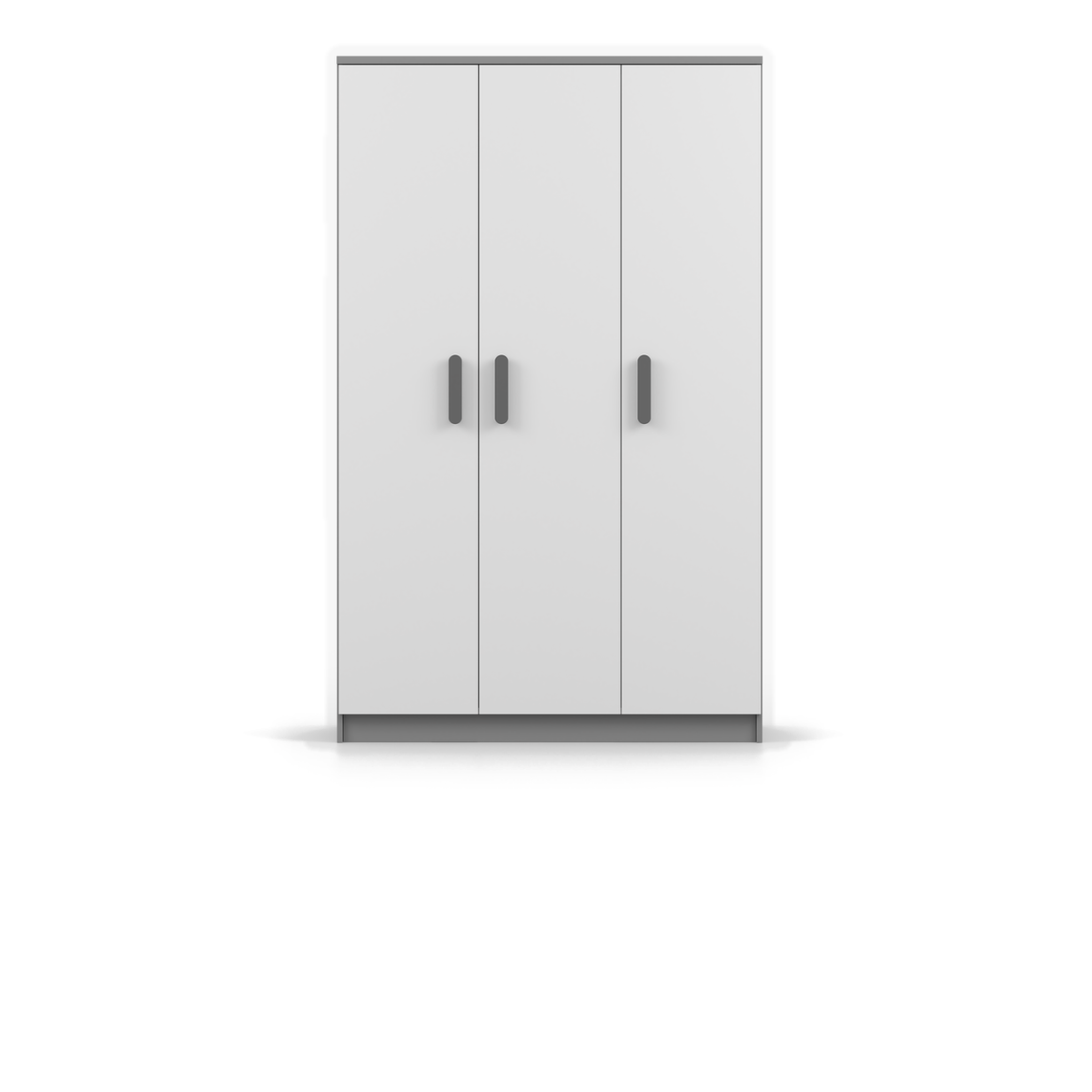 SMYK Kleiderschrank 3D 120 cm – Farbvariante – Grau / Weiß / Grau