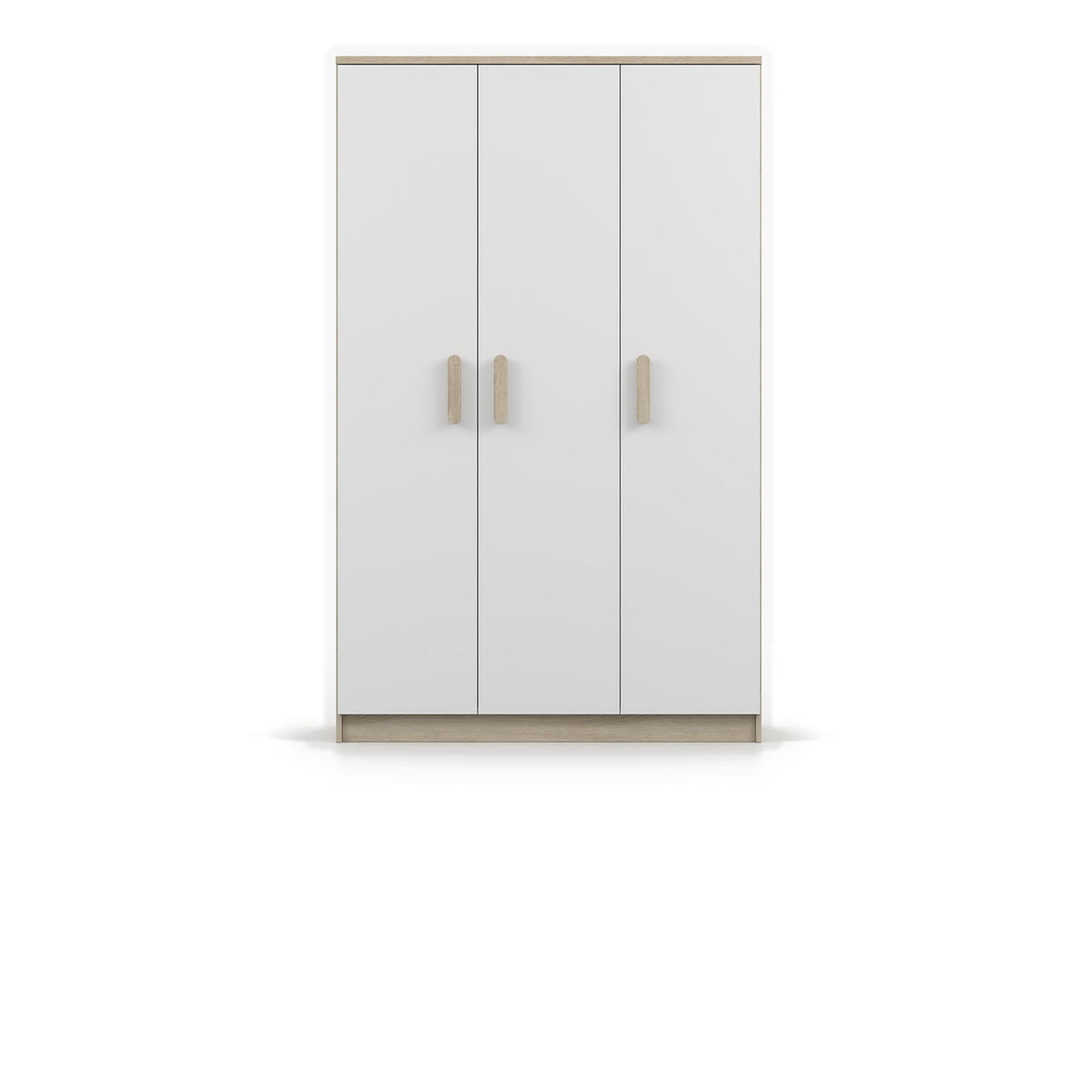 SMYK Kleiderschrank 3D 120 cm – Farbvariante – Sonoma / Weiß / Sonoma