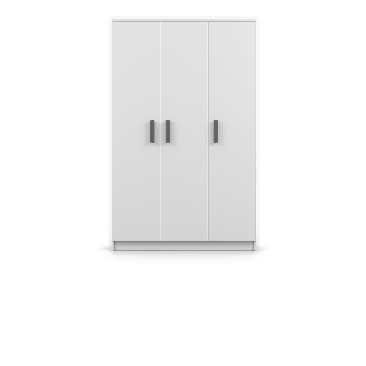 SMYK Kleiderschrank 3D 120 cm – Farbvariante – Weiß / Grau