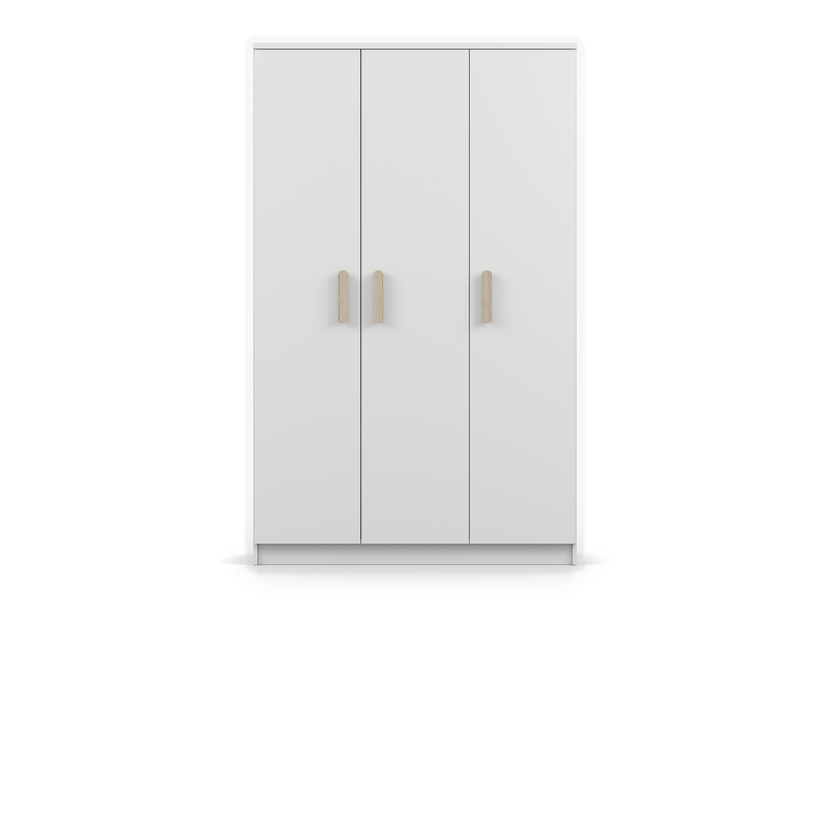 SMYK Kleiderschrank 3D 120 cm – Farbvariante – Weiß / Sonoma