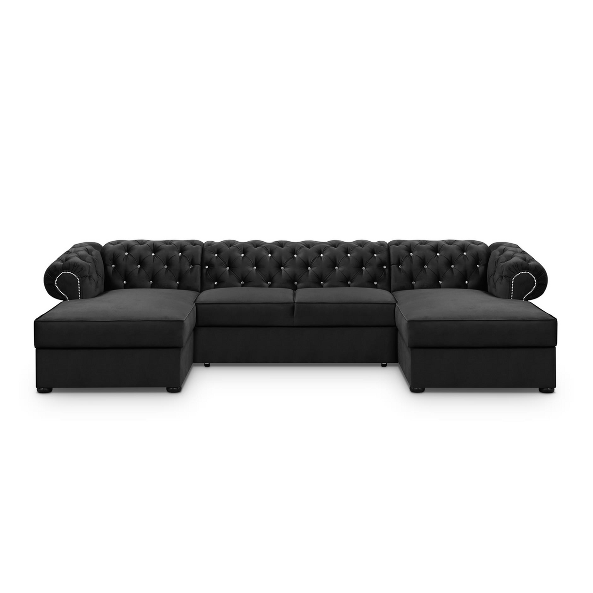 SORUNEO U-Sofa Glasknöpfe – KRONOS 07 – Gesamtansicht
