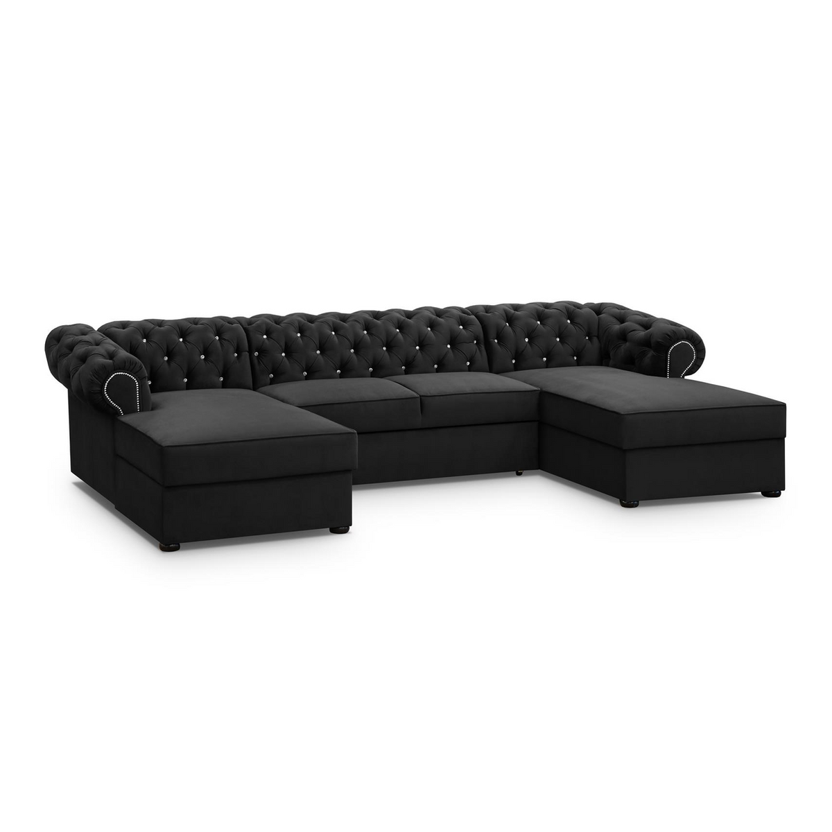 SORUNEO U-Sofa Glasknöpfe – KRONOS 07 – Ansicht