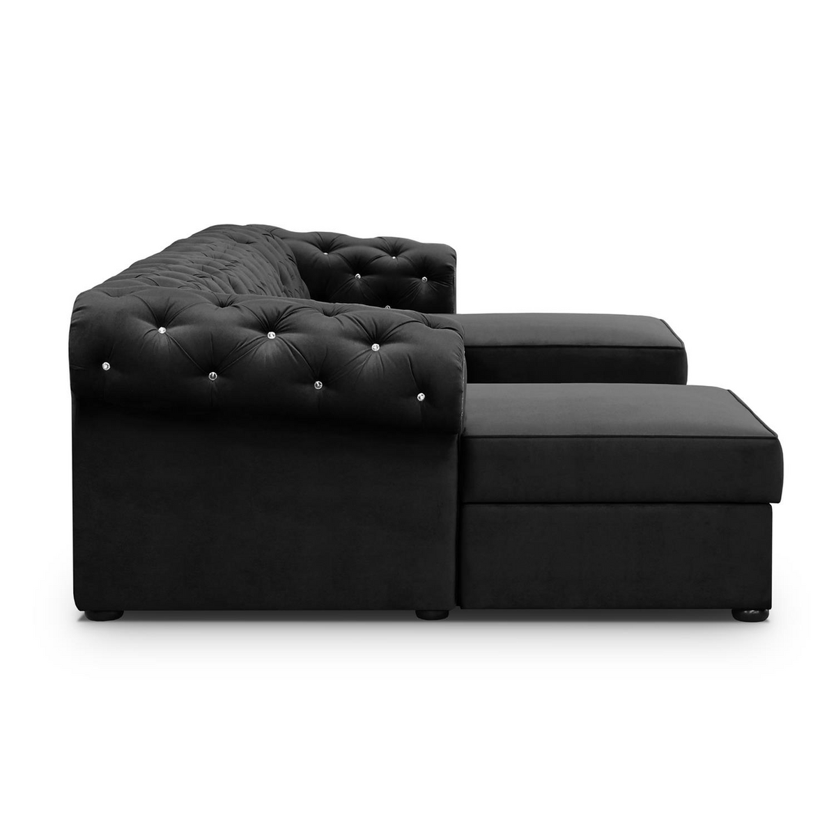 SORUNEO U-Sofa Glasknöpfe – KRONOS 07 – Ansicht