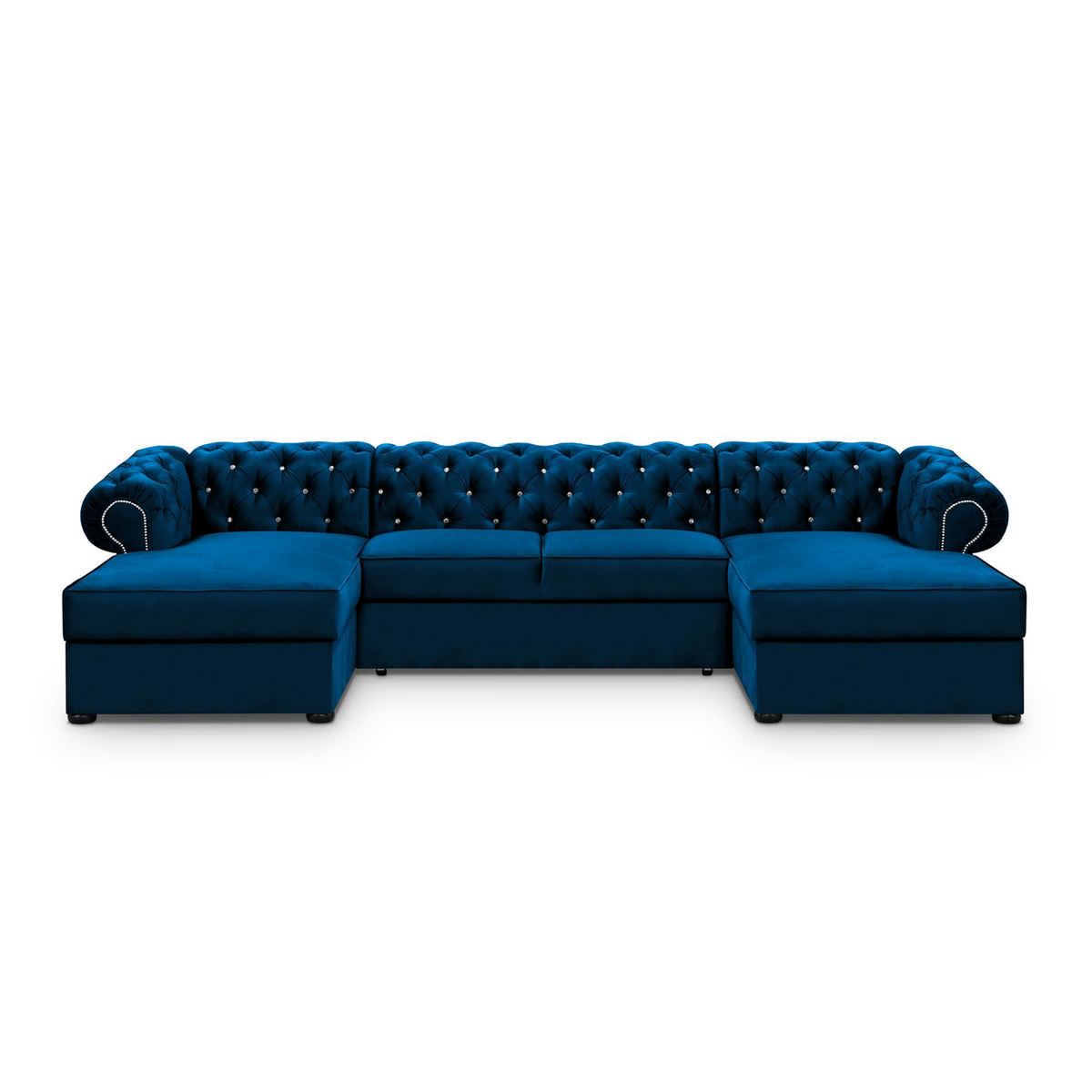 SORUNEO U-Sofa Glasknöpfe – KRONOS 9 – Gesamtansicht