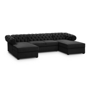 SORUNEO U-Sofa Stoffknöpfe – KRONOS 07 – Gesamtansicht