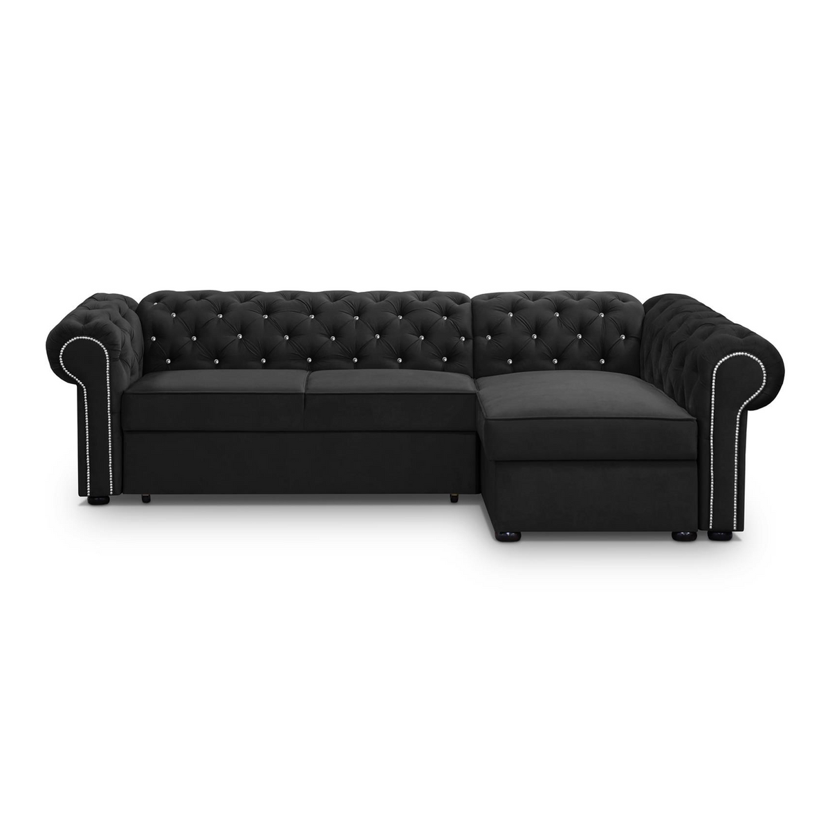 SORUNEO XL Ecksofa Glasknöpfe – KRONOS 07 – Gesamtansicht