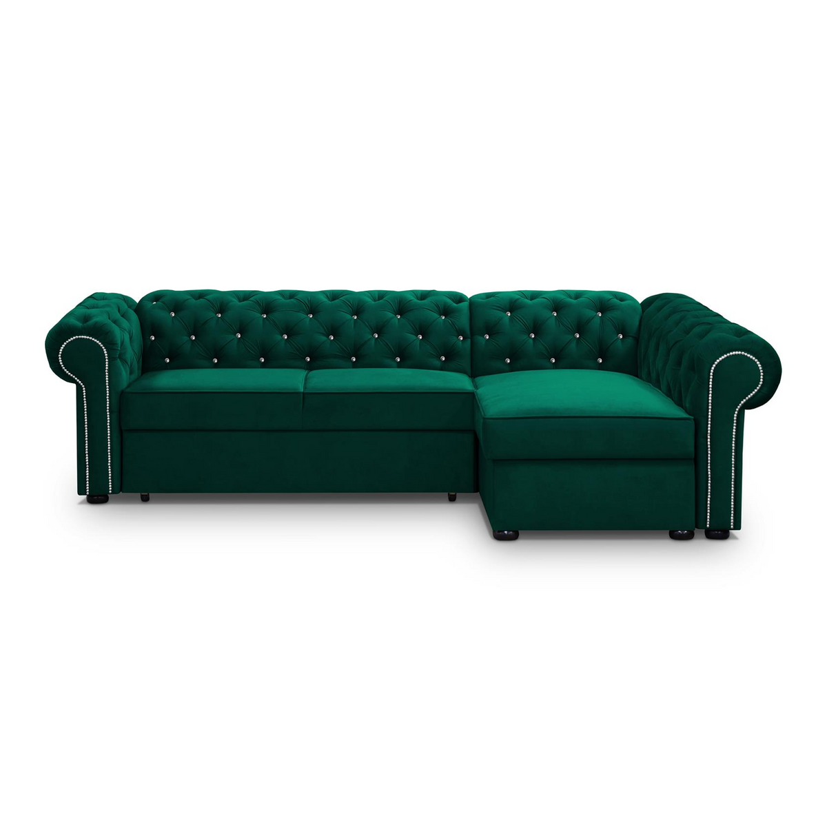 SORUNEO XL Ecksofa Glasknöpfe – KRONOS 19 – Gesamtansicht