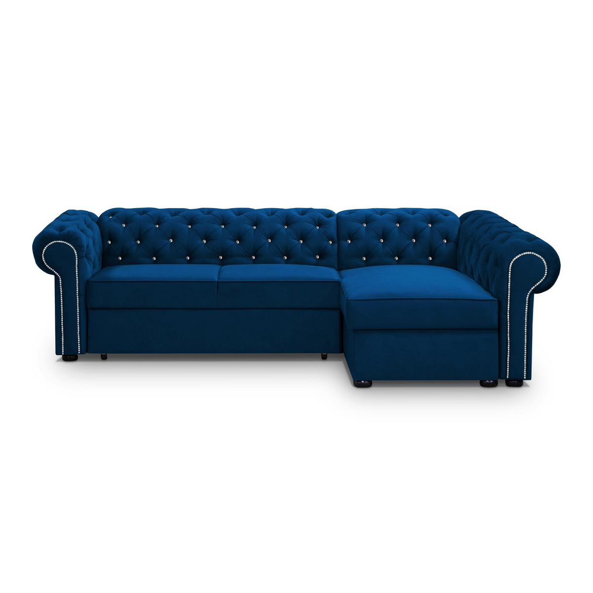 SORUNEO XL Ecksofa Glasknöpfe – KRONOS 9 – Gesamtansicht