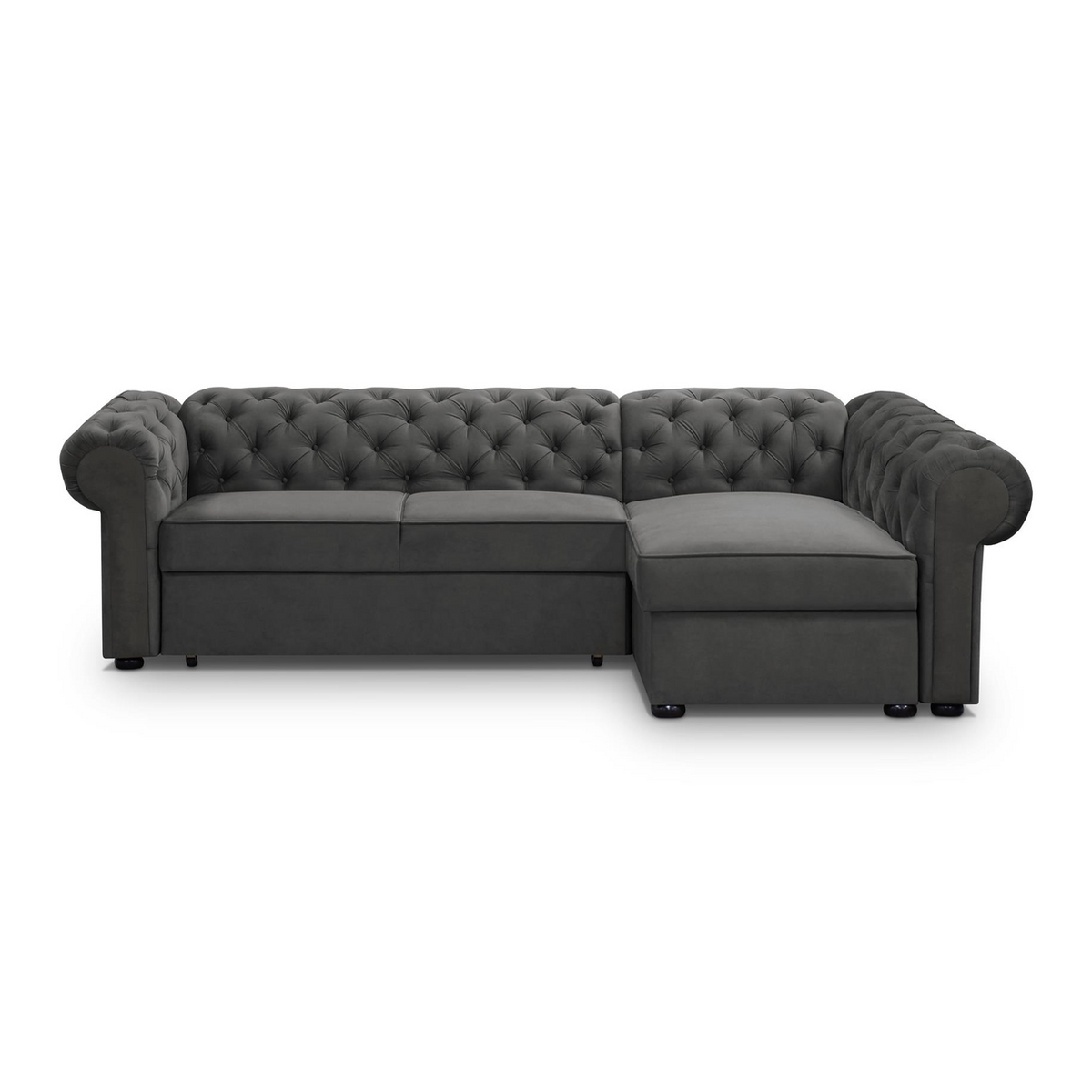 SORUNEO XL Ecksofa Stoffknöpfe – KRONOS 22 – Gesamtansicht