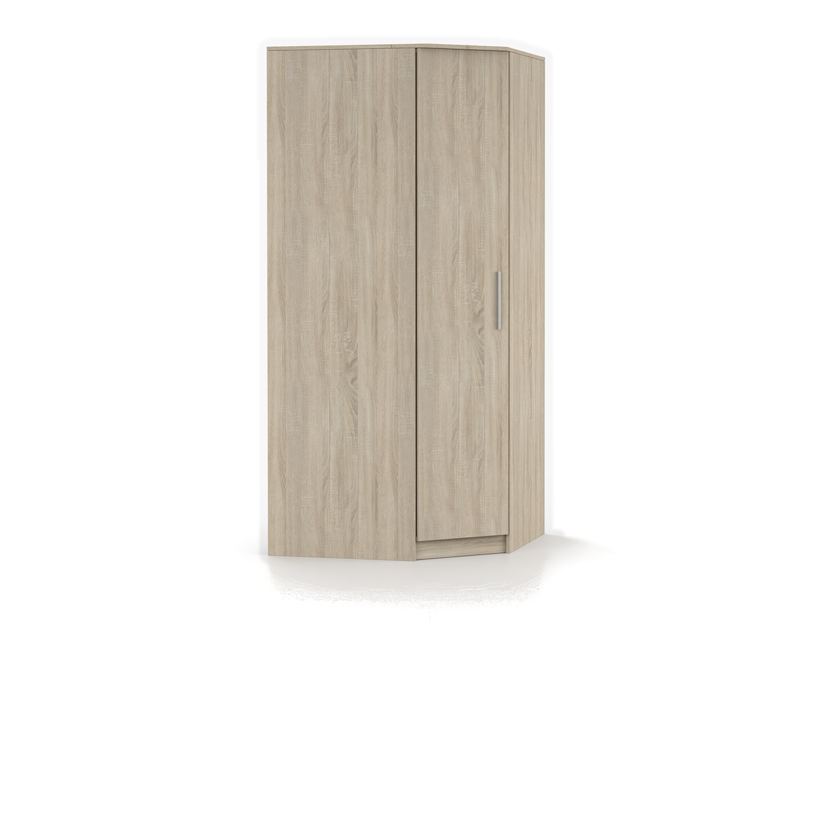SZANTAL Eckkleiderschrank 94 × 94 cm – Sonoma-Eiche – Ansicht