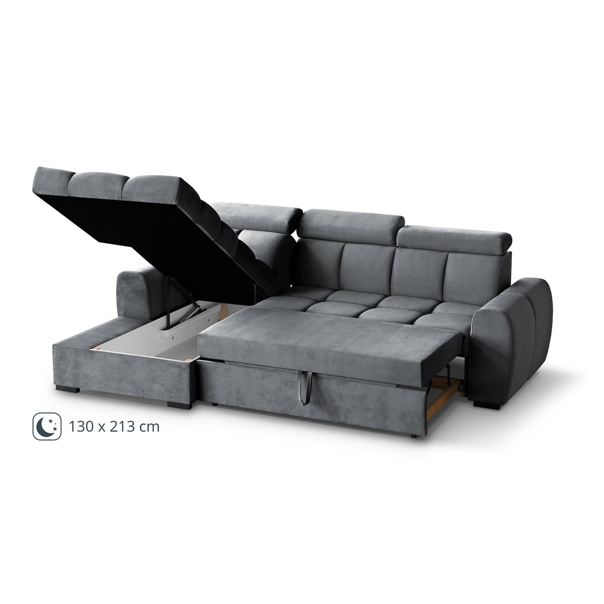 VELUNEA L Ecksofa – BLUVEL 14 – Ansicht