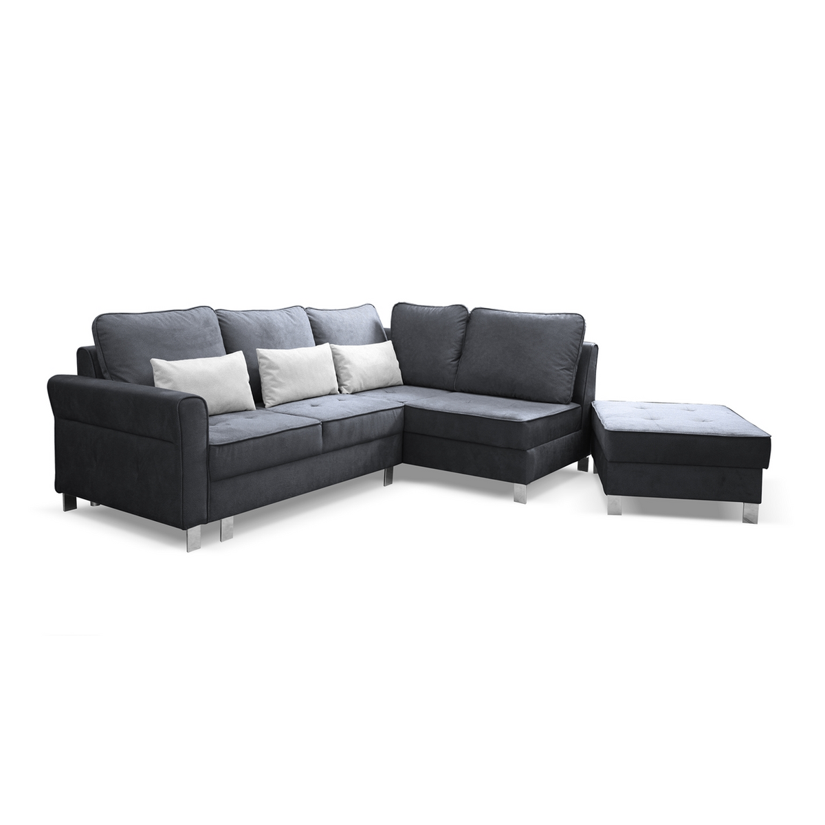 VESUNIO Ecksofa mit Hocker – VITON 203 + VITON 199 – Gesamtansicht