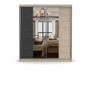WENECJA Schwebetürenschrank 2D 203 cm mit Spiegel – Hauptansicht