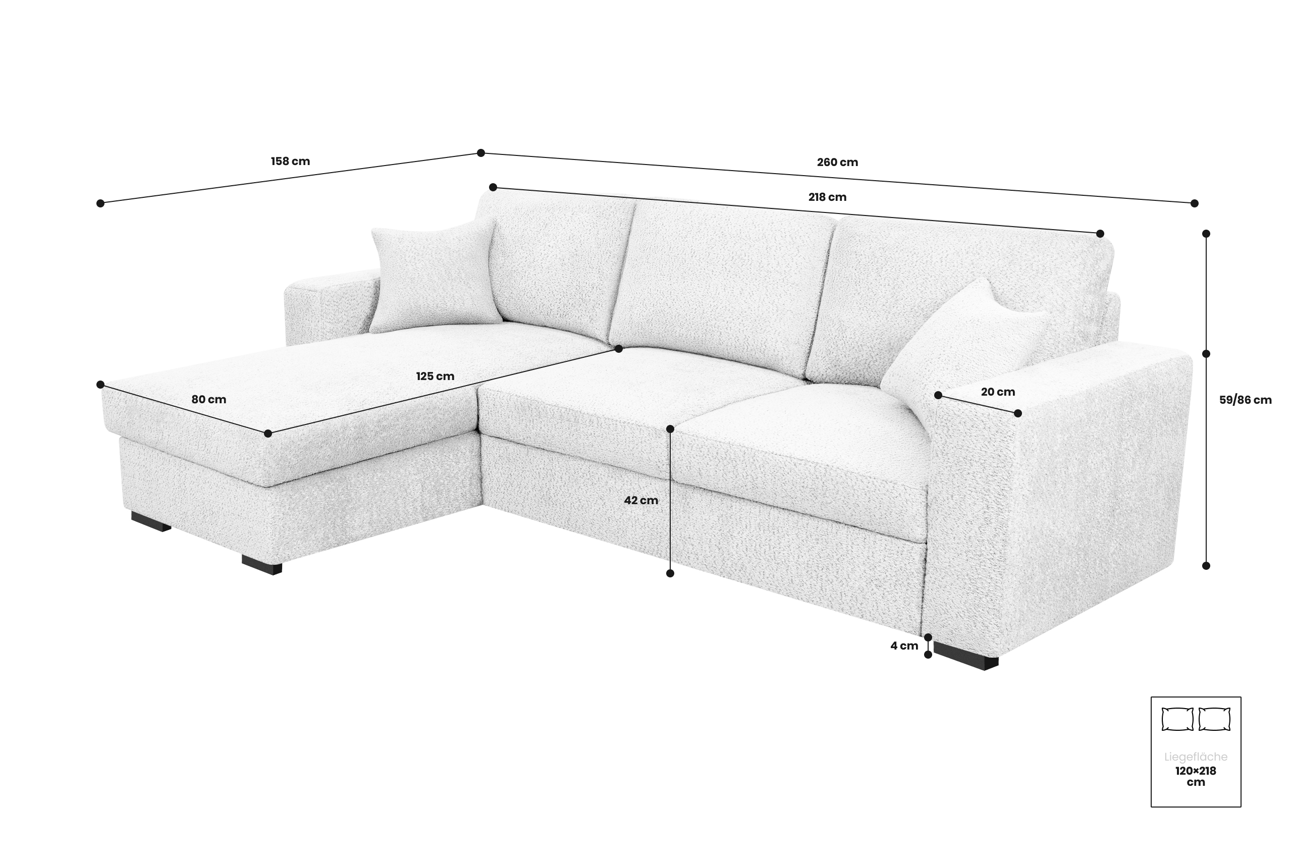 Ecksofa Riviera L-Form – Bild 15